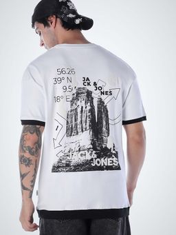 Jack & Jones - Men Oversized Fit White T-Shirt