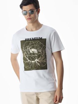 Jack & Jones - Men Regular Fit White T-Shirt