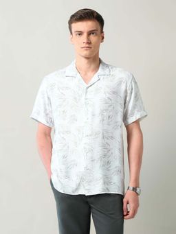 AD By Arvind - Green Modern Slim Fit Printed Shirt