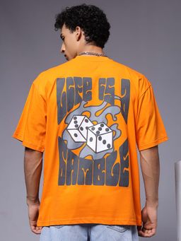 PRONK - Dice Puff Printed Men Premium Oversized T-Shirt