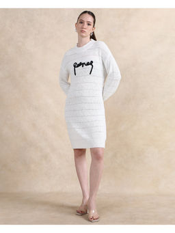 RAREISM - White Dorthiya Primary Straight Knee Length Dress
