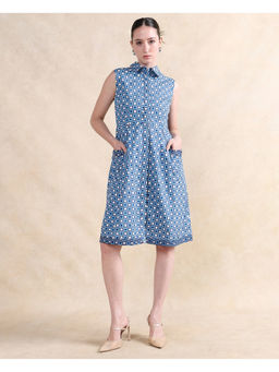 RAREISM - Blue Qban Primary A-Line Knee Length Dress