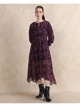 RAREISM - Multi-Color Yerevan Asymmetric Midi Dress