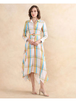 RAREISM - Multi-Color Ariska Primary Fit & Flare Midi Dress with Belt (Set of 2)