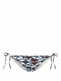 PRADA - Multicolour Printed Nylon Bikini Bottom (XL)