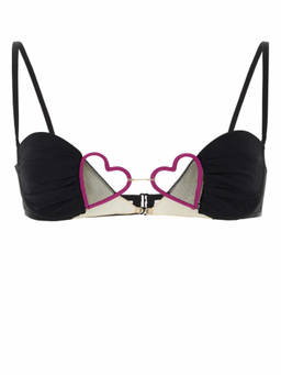 Nensi Dojaka - Heart Padded Silk Blend Bra (L)
