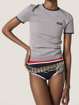 Miu Miu - Blue Technical-Knit Bikini Bottom (S)