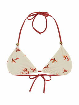 Fendi - White Coral Print Bikini Top (XS)