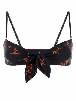 Fendi - Black Coral Print Bikini Top (XS)