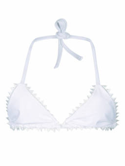 JACQUEMUS - White Halter Neck Triangle Bikini Top