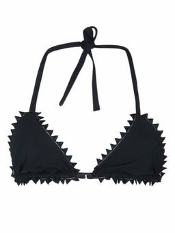 JACQUEMUS - Black Halter Neck Triangle Bikini Top (XS)