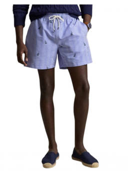 POLO RALPH LAUREN - Blue Stripes Swim Shorts