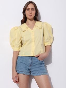 VERO MODA - Yellow Puff Sleeves Top