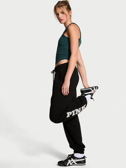 Victoria's Secret - Black Ivy Fleece Relaxed Trackpant