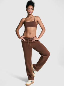 Victoria's Secret - Brown Ivy Fleece Straight-Leg Trackpant