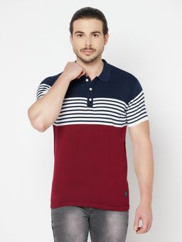 Cantabil - Men Maroon T-shirt