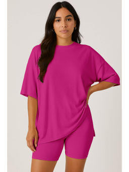 Moomaya - Womens Oversized Pink Co-Ord Set