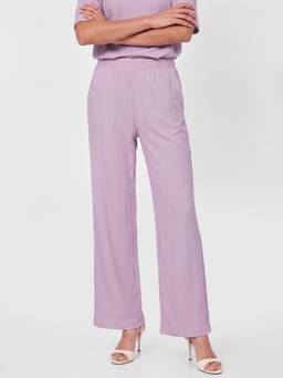 max - Women Lavender Textured Pant