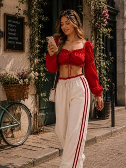 STREET 9 - Red Bralette Crop Top