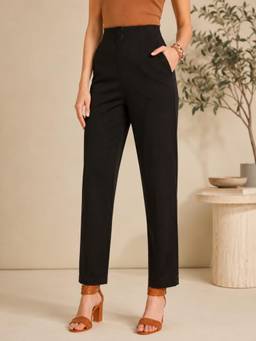 STREET 9 - Black High Waist Trouser