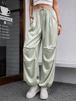 STREET 9 - Green Parachute Joggers