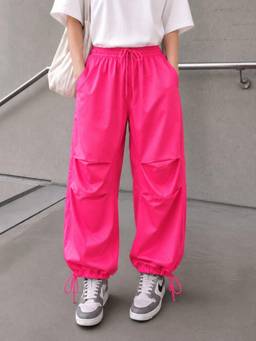 STREET 9 - Pink Parachute Joggers