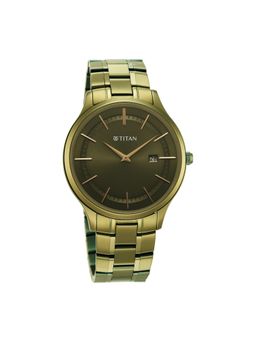 Titan - Classique Slim Ii 90142Qm03 Green Dial Analog Watch For Men