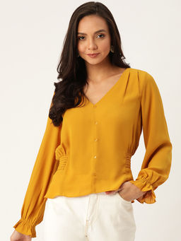 Twenty Dresses by Nykaa Fashion - Always A Stunner Mustard Top