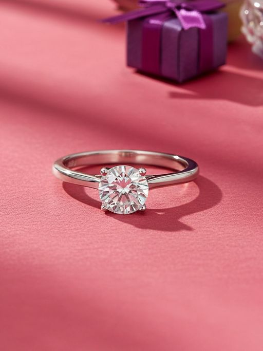 Ornate Jewels 925 Silver 0.75 Carat American Diamond Ring for Women & Girls (14)