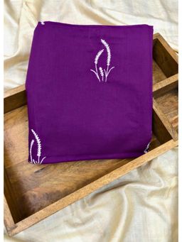 Palash - Purple Embroidered Chanderi Fabric Unstitched Top and Unstitched Botton (Set of 2)