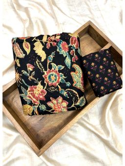 Palash - Green Womens Cotton Printed Top and Botton Fabric (Set of 2)