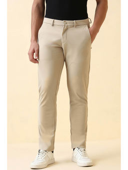 Allen Solly - Men Beige Solid Casual Trouser