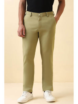Allen Solly - Men Olive Solid Casual Trouser