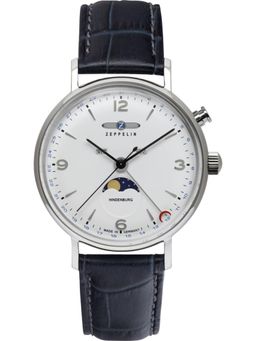 Zeppelin - LZ 129 Hindenburg Mondphase Day-Date Dial Color White Men Watch 80761