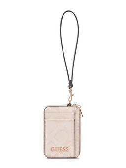 Guess - Elliot Women Pink Zipper Textured Wallet