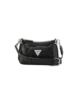 Guess - Holly Black Women Zipper Textured Crossbody Bag