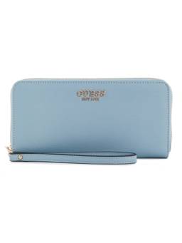 Guess - Amorette Blue Women Zipper Textured Wallet