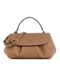 Guess - Amorette Beige Women Snap Button Solid Handbag