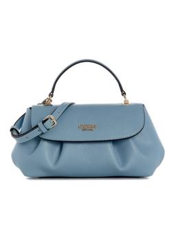 Guess - Amorette Blue Women Snap Button Solid Handbag
