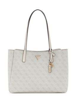 Guess - Noelle Off White Women Zipper Printed Shoulder Bag