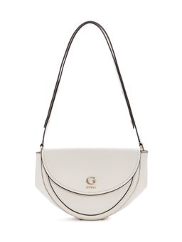 Guess - Coleen White Women Snap Button Solid Shoulder Bag