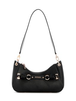 Guess - Camelia Black Women Zipper Solid Shoulder Bag