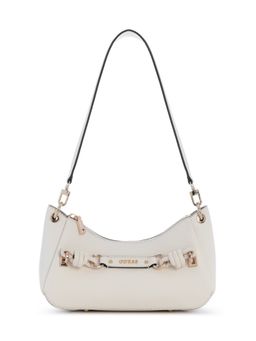 Guess - Camelia White Women Zipper Solid Shoulder Bag