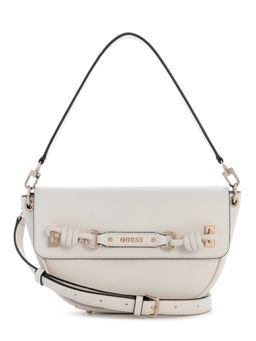Guess - Camelia White Women Flap Solid Shoulder Bag