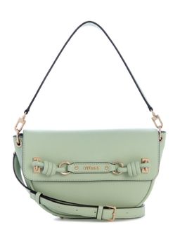 Guess - Camelia Green Flap Solid Shoulder Bag with Detachable Strap