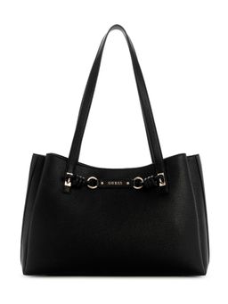 Guess - Camelia Black Women Zipper Solid Shoulder Bag