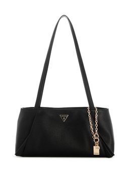 Guess - Devon Black Women Zipper Solid Shoulder Bag