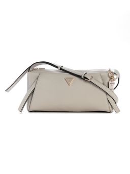 Guess - Devon Taupe Women Zipper Solid Crossbody Bag