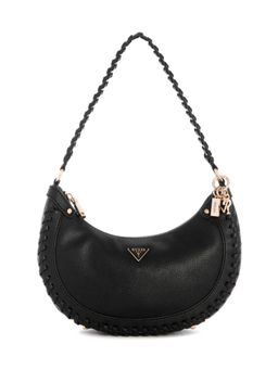 Guess - Petra Black Women Zipper Solid Hobo Shoulder Bag