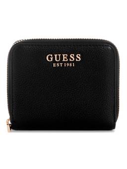 Guess - Isola Black Women Zipper Textured Bifold Wallet